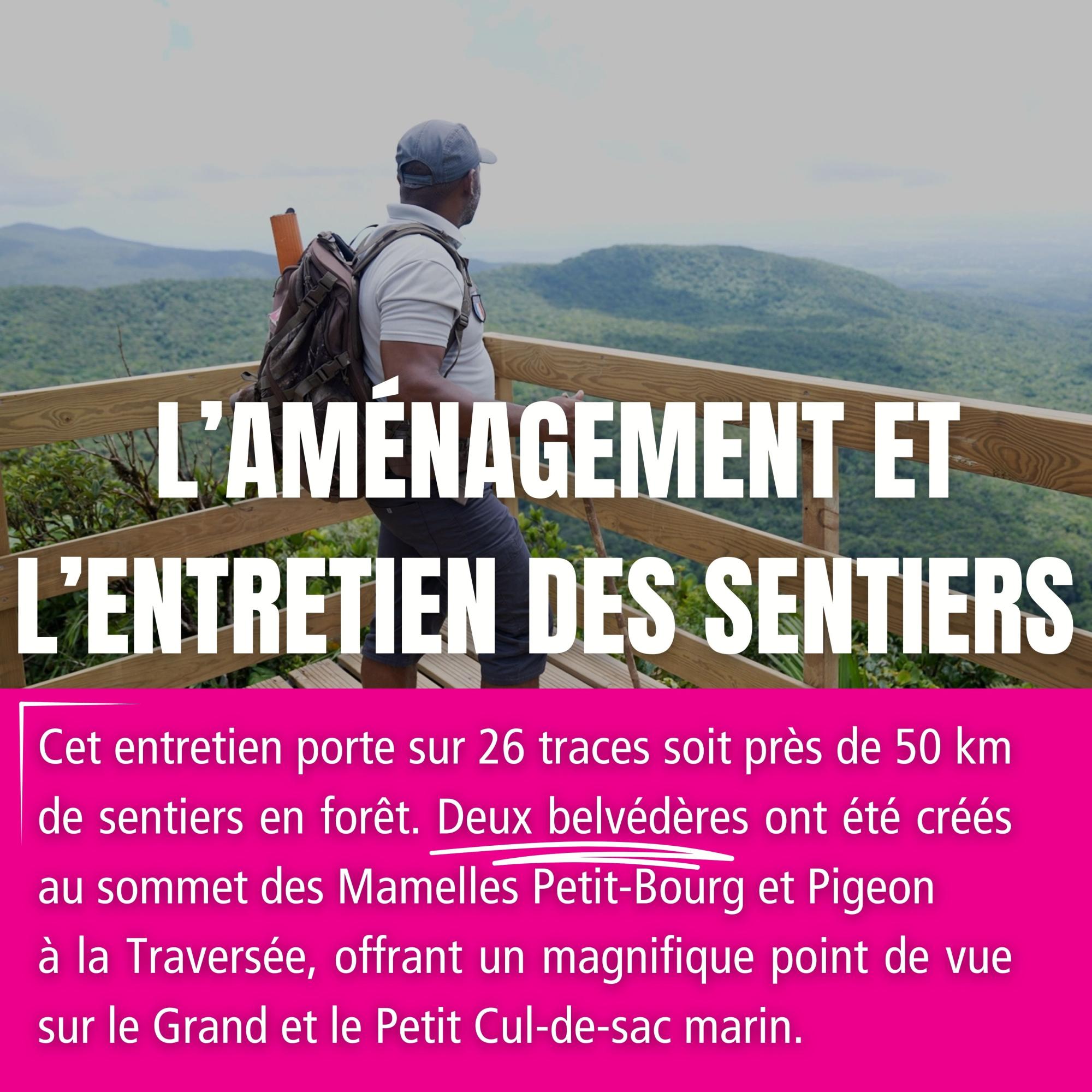 L'aménagement et l'entretien des sentiers