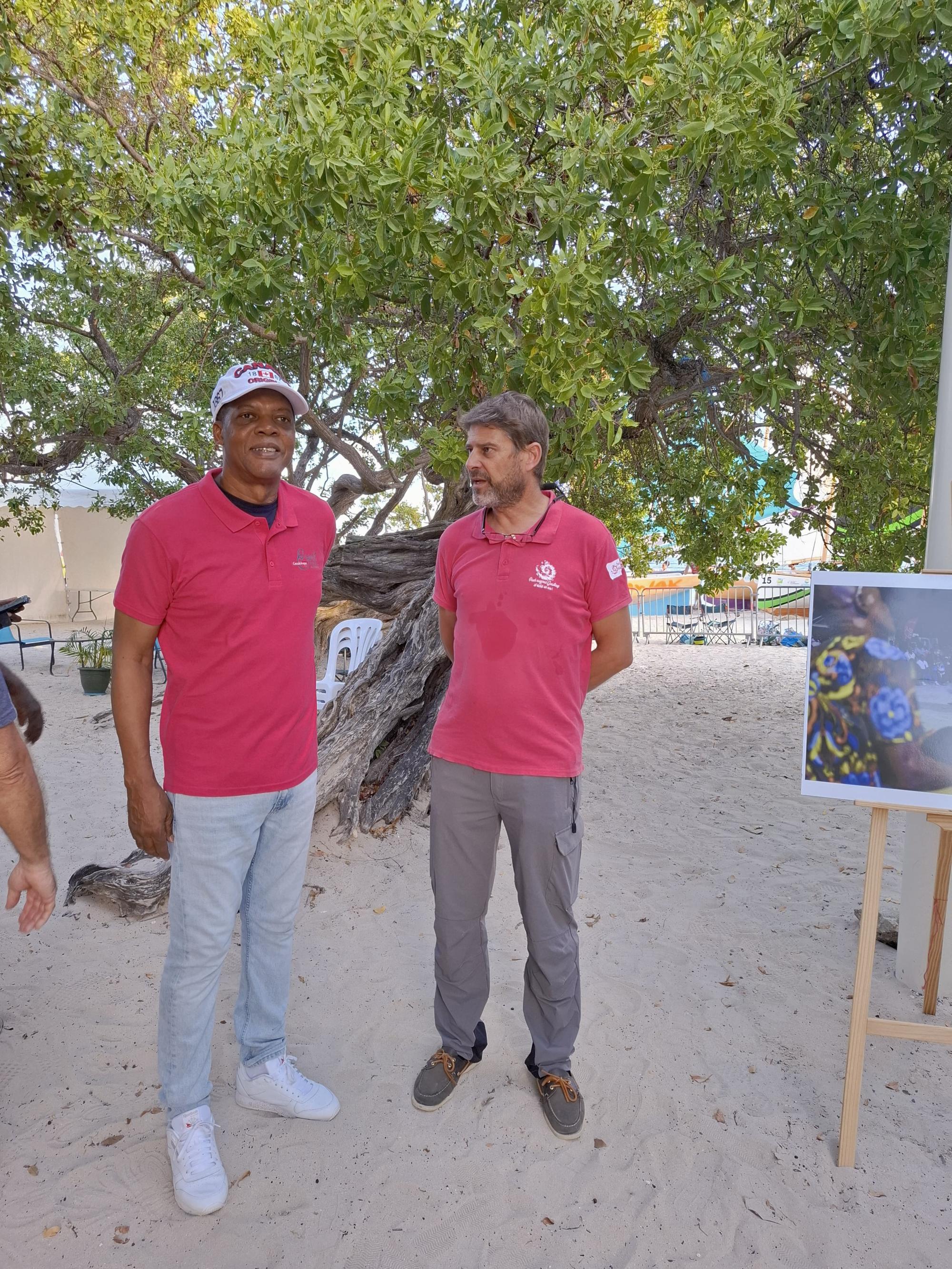 Ferdy Louisy, président du PNG et Thibaut Glasser, chef du Pôle marin